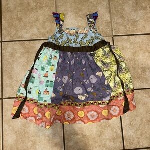 Matilda Jane Character Counts Broadway Knot Dress Girls Size 6 Clock Chairs